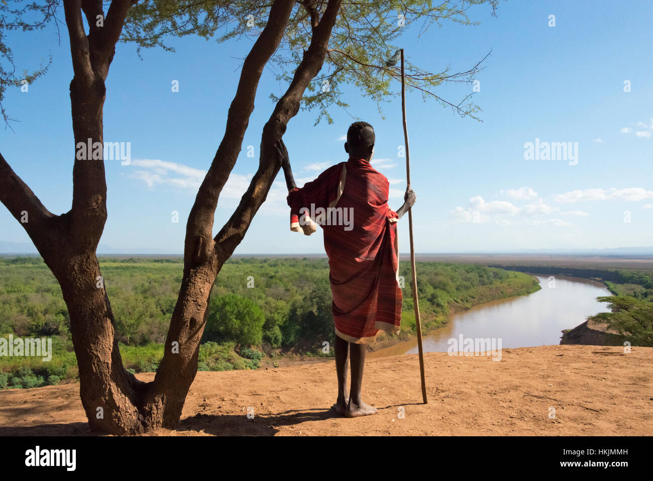 Kara Stamm Menschen vom unteren Omo River, South Omo, Äthiopien Stockfoto