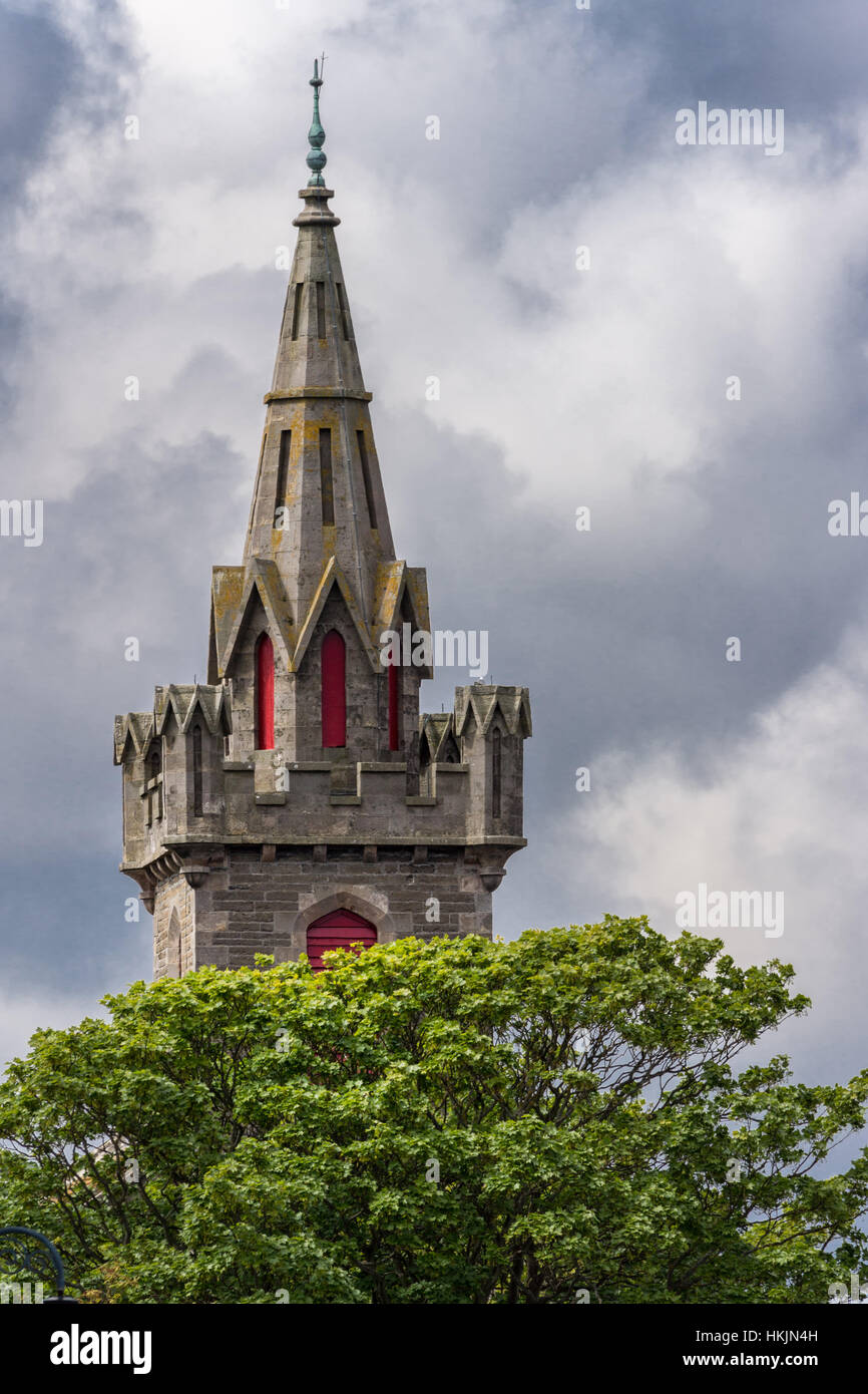 Turm der alten Kirche von St. Fergus in Wick, Schottland