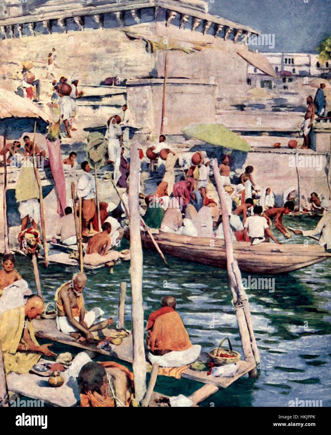 Der heilige Fluß Ganges, Indien, ca. 1912 Stockfoto