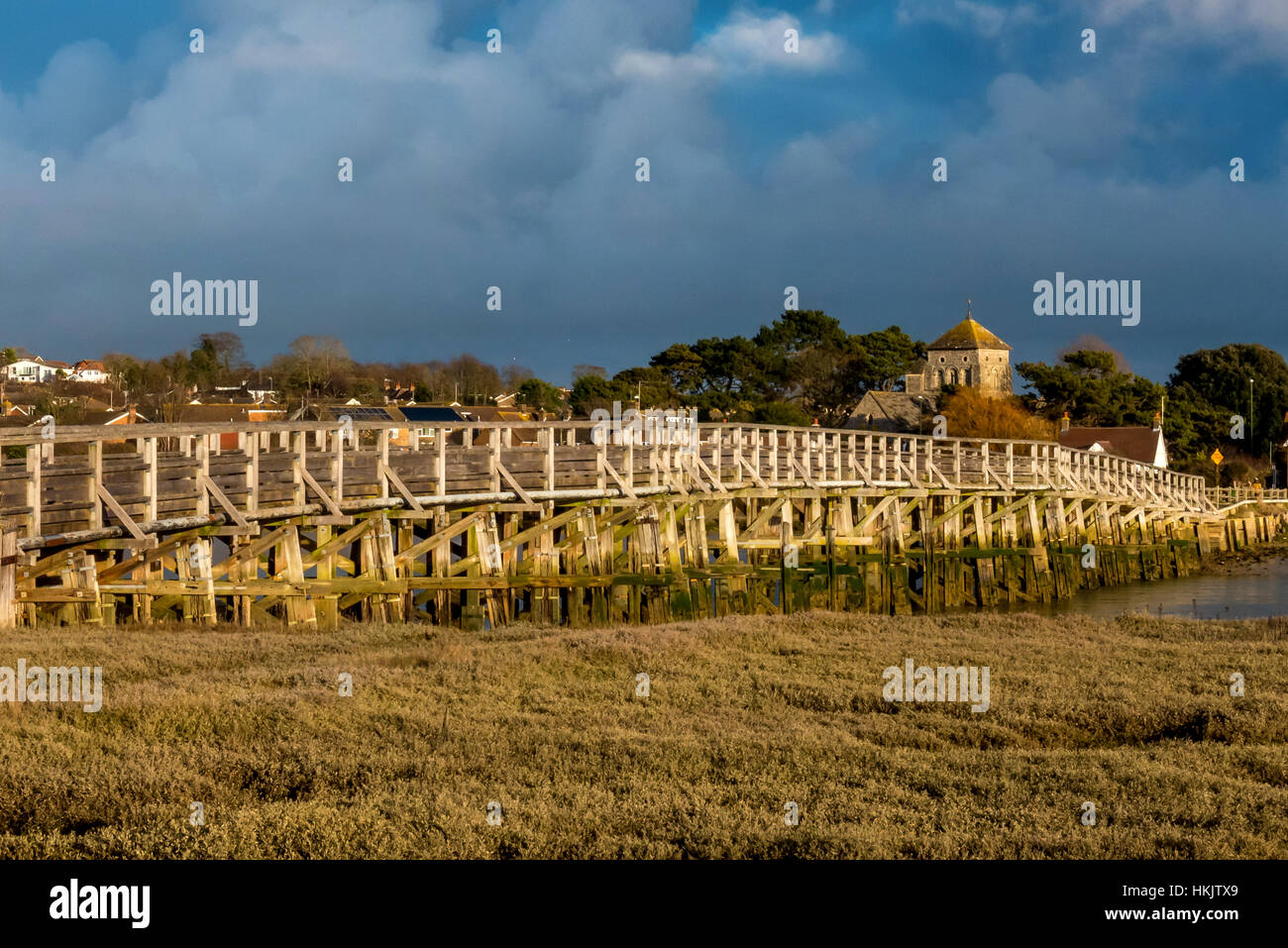 Die alte Shoreham Mautbrücke über den Fluss Adur Stockfoto