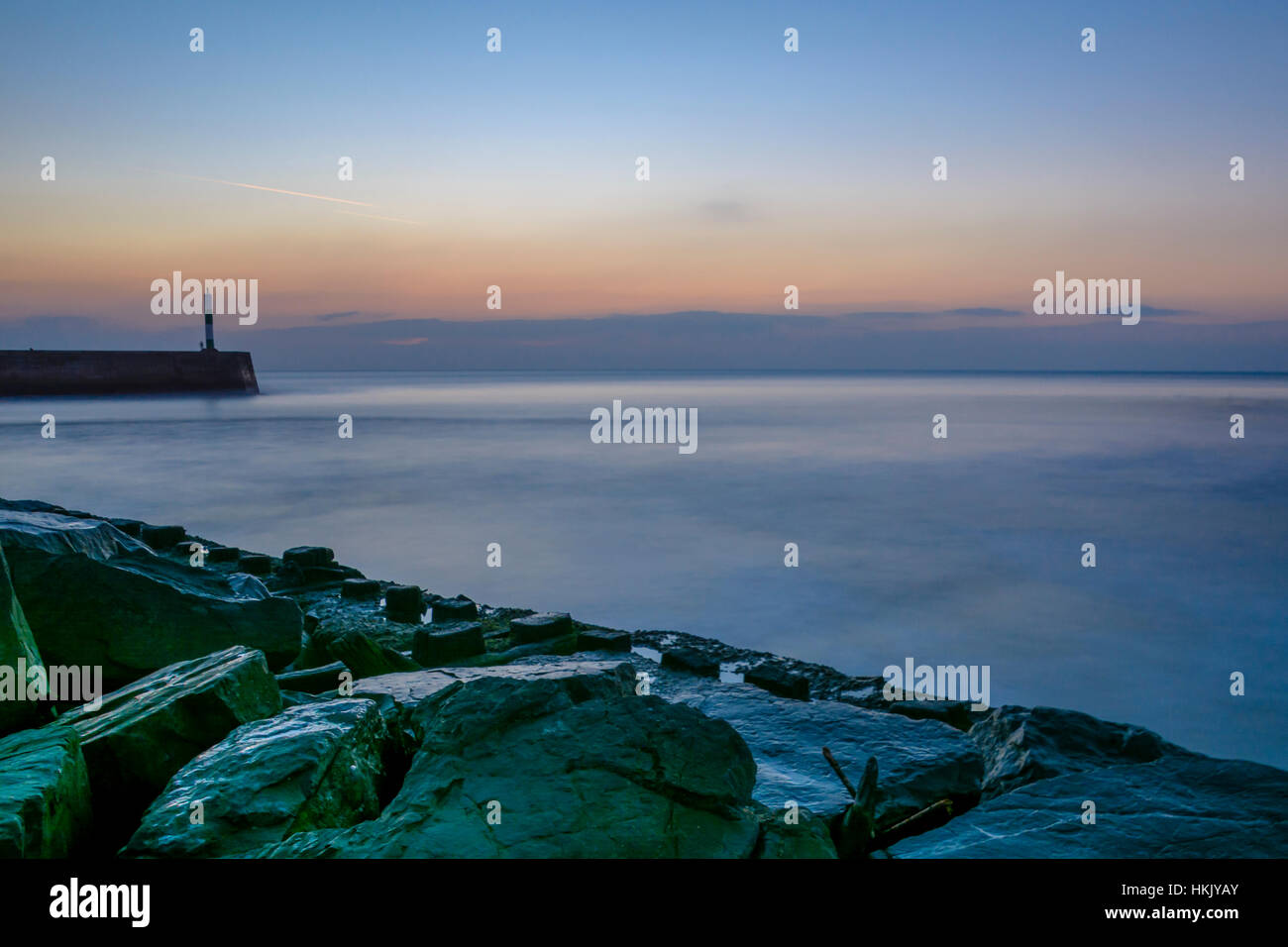 Sonnenuntergang in Aberystwyth, Wales Stockfoto