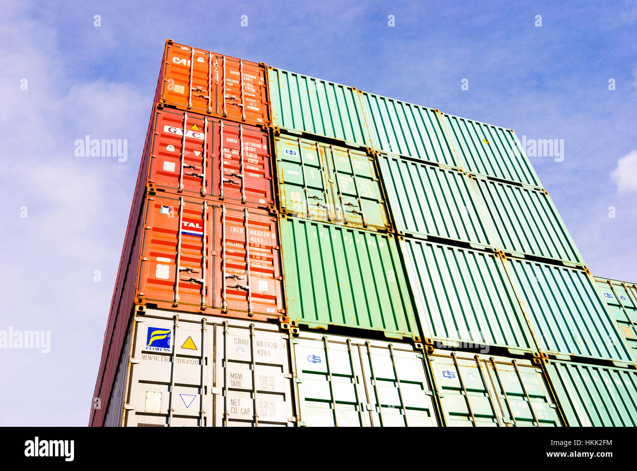 Wien, Wien: Container, 02., Wien, Österreich Stockfoto