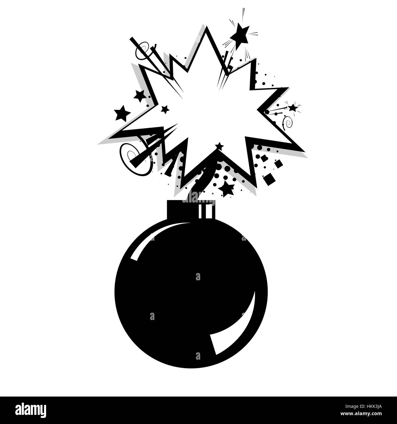 Leere Bombe Vorlage Comic-Wolke Sprechblase Stock Vektor