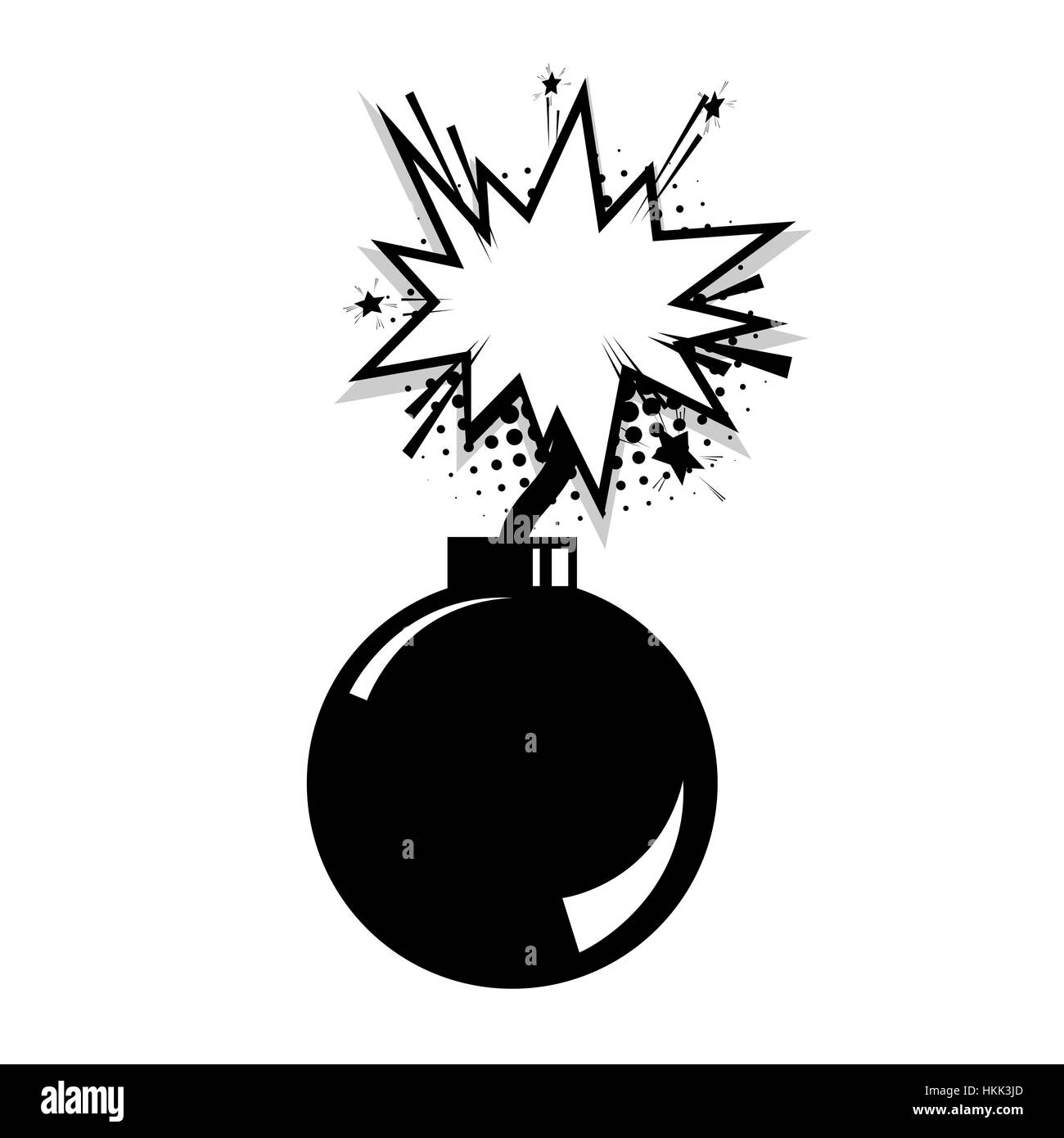 Leere Bombe Comic-Sprechblase Wolke Stock Vektor