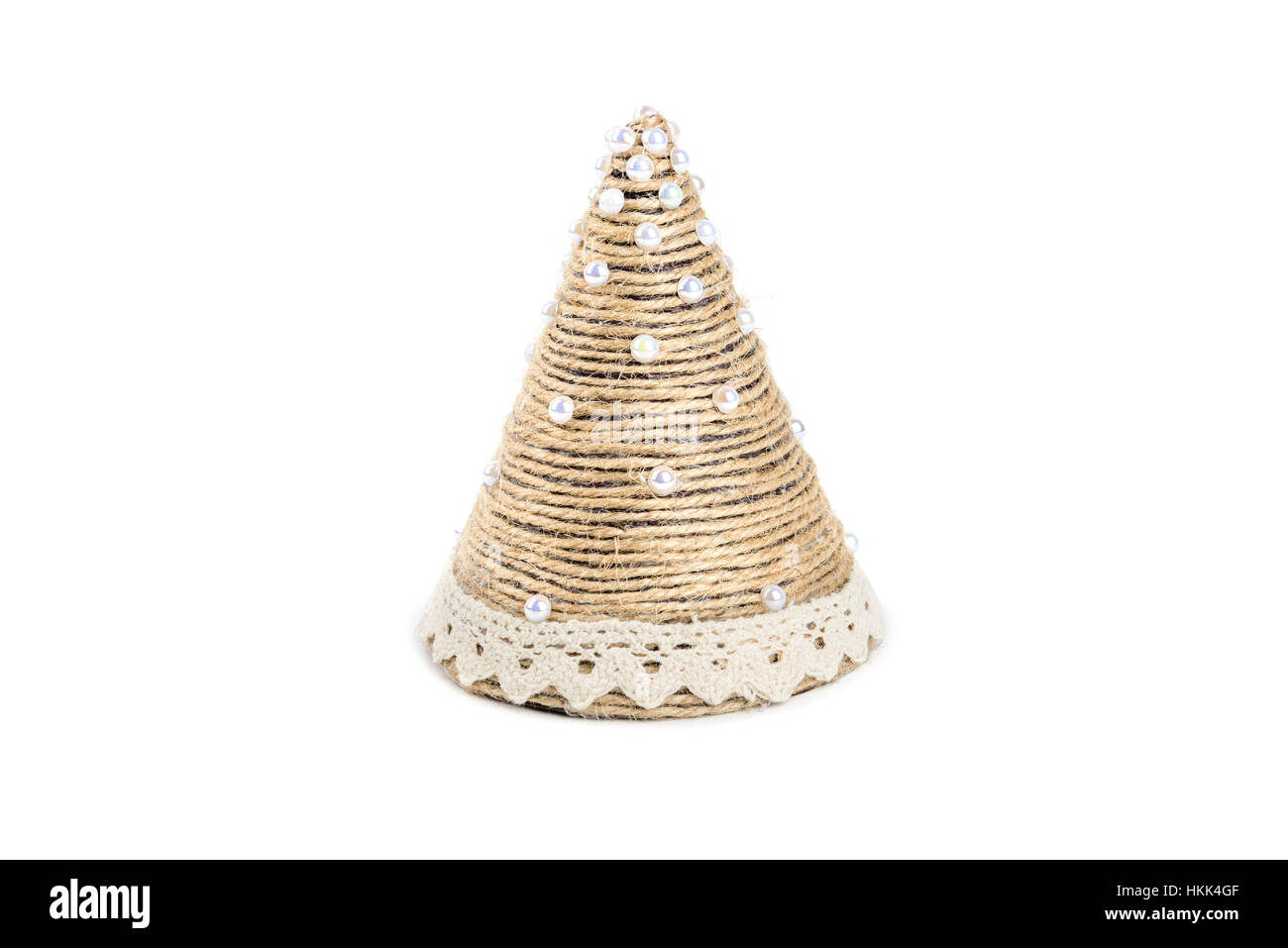 handgefertigte Tanne isoliert auf weiss Stockfoto