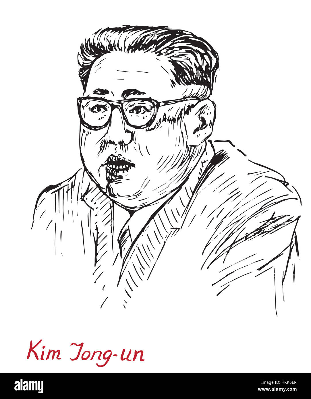 Kim Jong-un, Vorsitzender der Partei der Arbeit Koreas und oberster Führer der Demokratischen Volksrepublik Korea (DVRK), Nordkorea Stockfoto