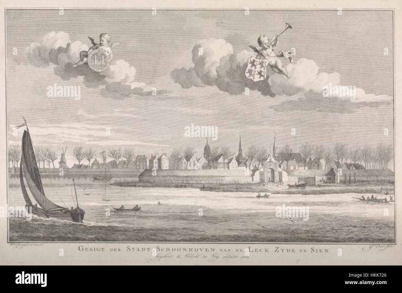 1762 Schoonhoven Tür Willem Fortuyn En Jan Punt 1762 Stockfoto