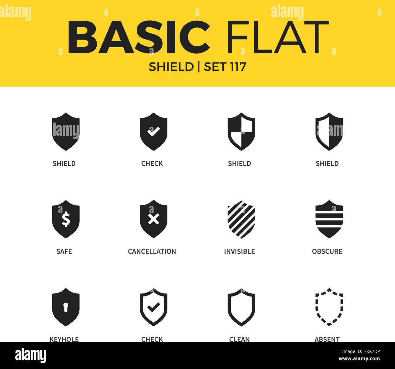 Basis-Set der Symbole Stock Vektor