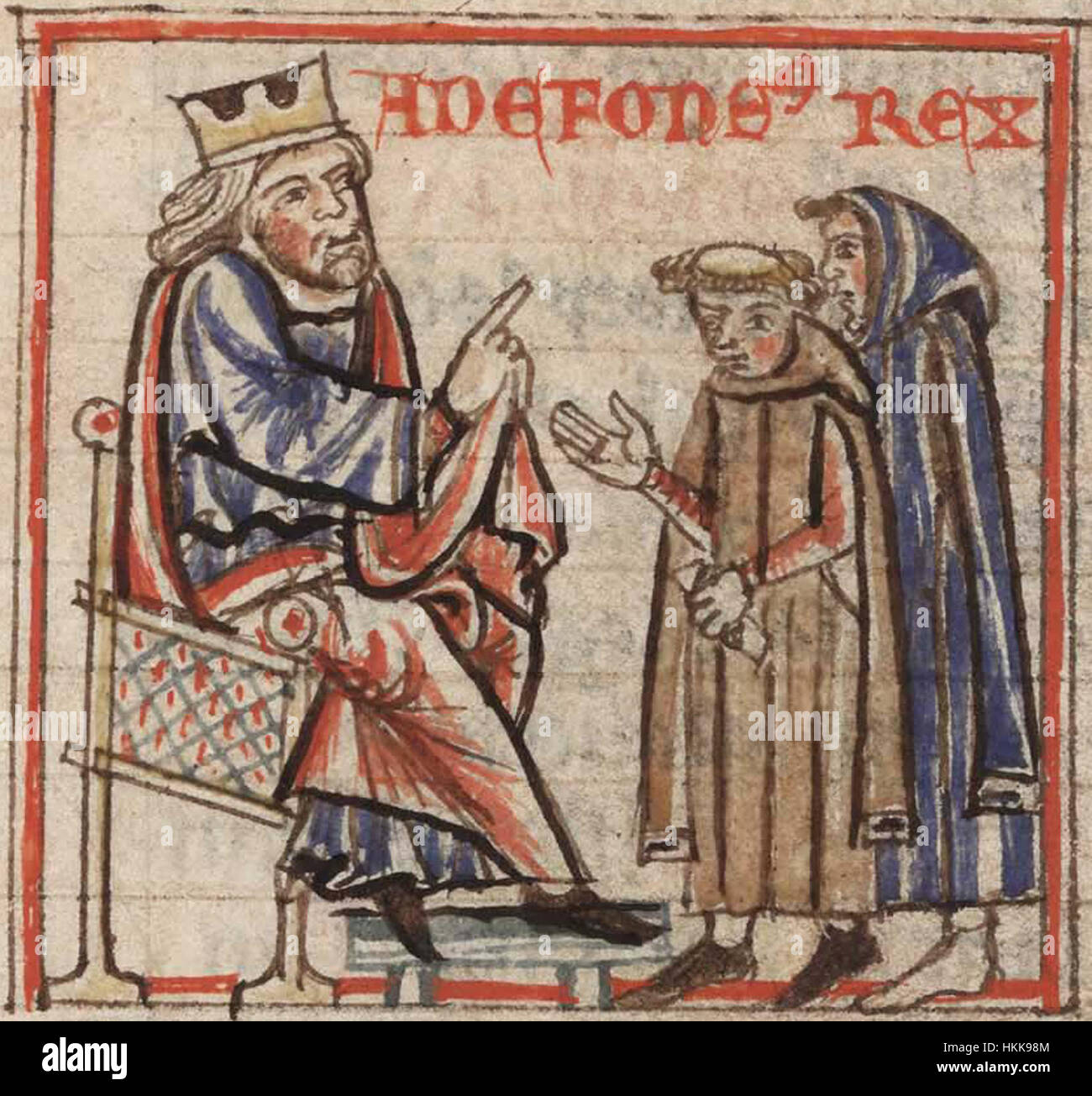 Alfonso VI de Castilla BNE mss 1513 f 67v Stockfoto