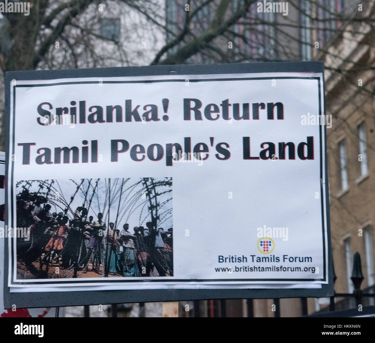 London, UK. 29. Januar 2017. Tamil Demonstration gegen die Aktionen von Sri Lanka in Whitehall, London. Bildnachweis: Ian Davidson/Alamy Live-Nachrichten Stockfoto
