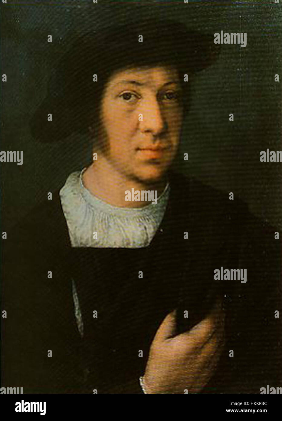 Bernaert van Orleys „Ritratto di ignoto e di sua moglie“ (Porträt eines unbekannten Mannes und seiner Frau) ist ein Beispiel für flämische Porträts aus der Renaissance, die das Gleichnis und den Status eines Paares aus dieser Zeit einfangen. Stockfoto