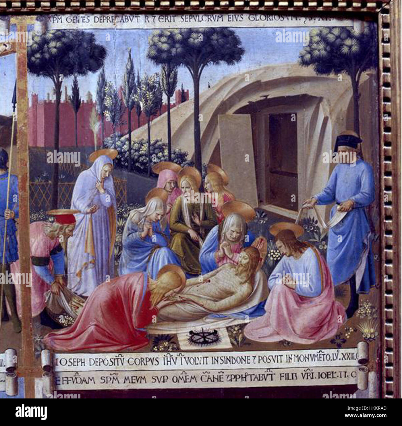 Der „Armadio degli argenti“ ist ein italienischer Renaissance-Altar, der für seine reichen Details und die Darstellung der Klagelei Christi bekannt ist. Das Kunstwerk ist ein Schlüsselbeispiel religiöser Kunst während der Renaissance. Stockfoto