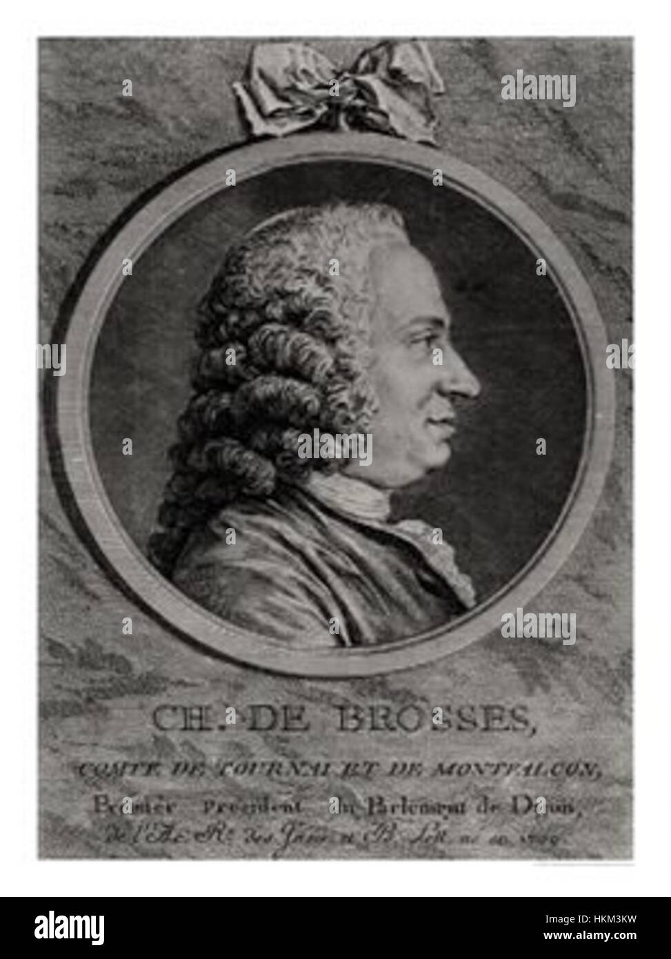 Dieses Werk von Charles de Brosses, illustriert von Charles Nicolas Cochin II., zeigt die Eleganz und Raffinesse der französischen Rokoko-Kunst durch detaillierte Stiche und historische Darstellungen. Stockfoto