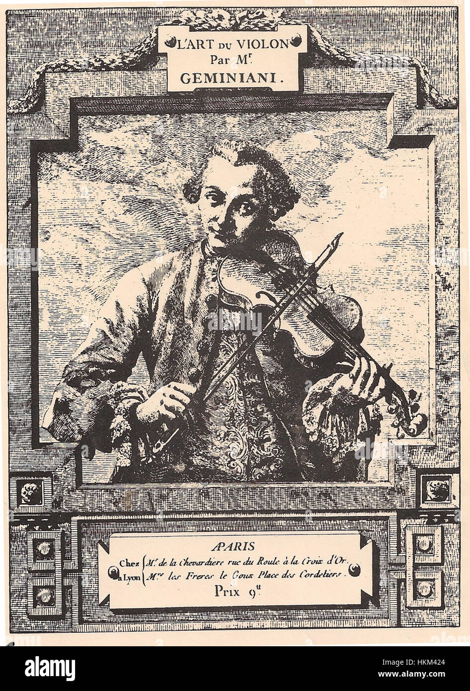 Francesco Geminiani 1752 Stockfoto