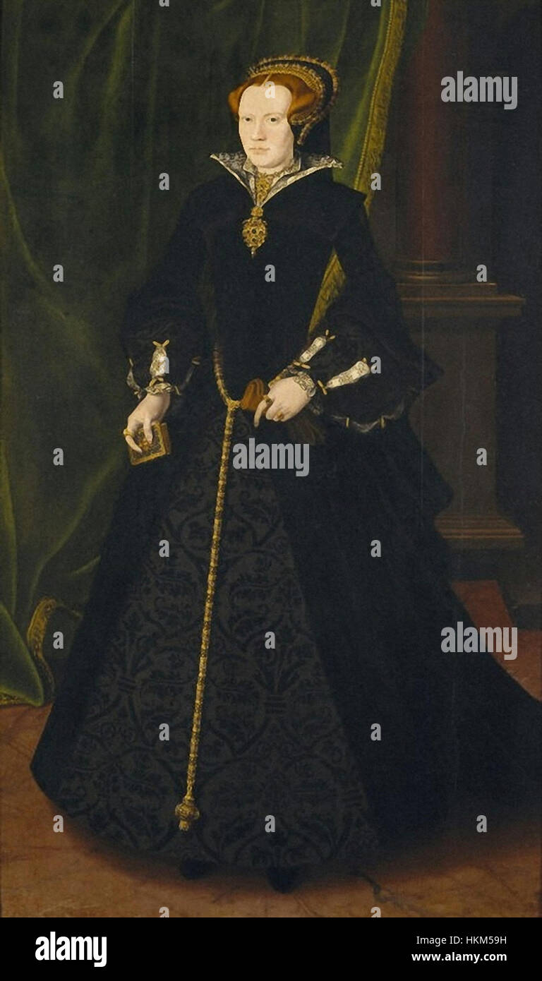 *Mary Dudley, Lady Sidney*, gemalt von Hans Eworth, ist ein Porträt einer prominenten englischen Adligen aus der Tudor-Zeit, das komplizierte Details und historische Genauigkeit zeigt. Stockfoto