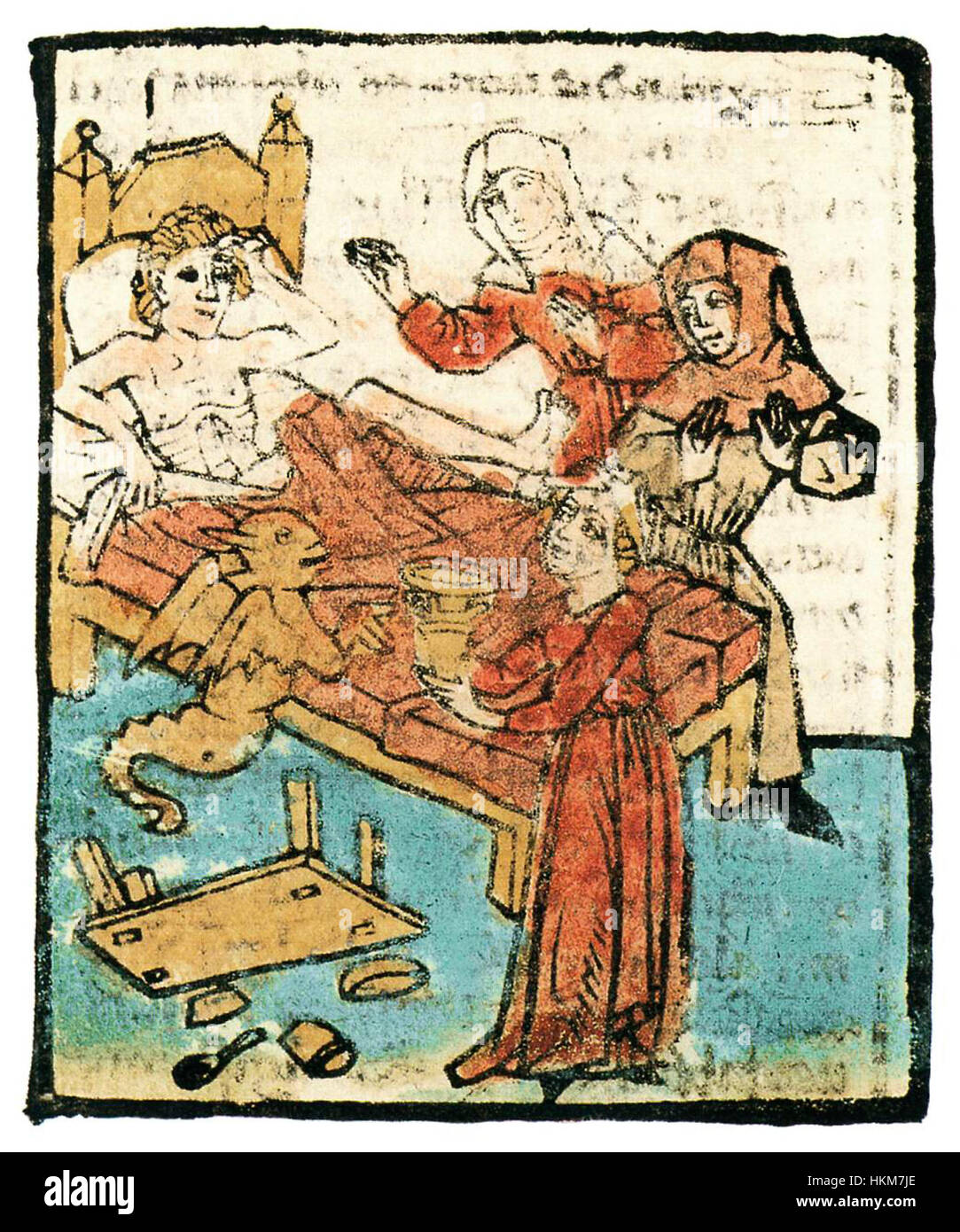 Das Kunstwerk „Anfechtung durch Unduldsamkeit“ beschäftigt sich mit Themen des persönlichen Kampfes und inneren Konflikts. Sie reflektiert die für die deutsche Romantik typische emotionale Intensität und hebt psychologische Themen und menschliche Not hervor. Stockfoto