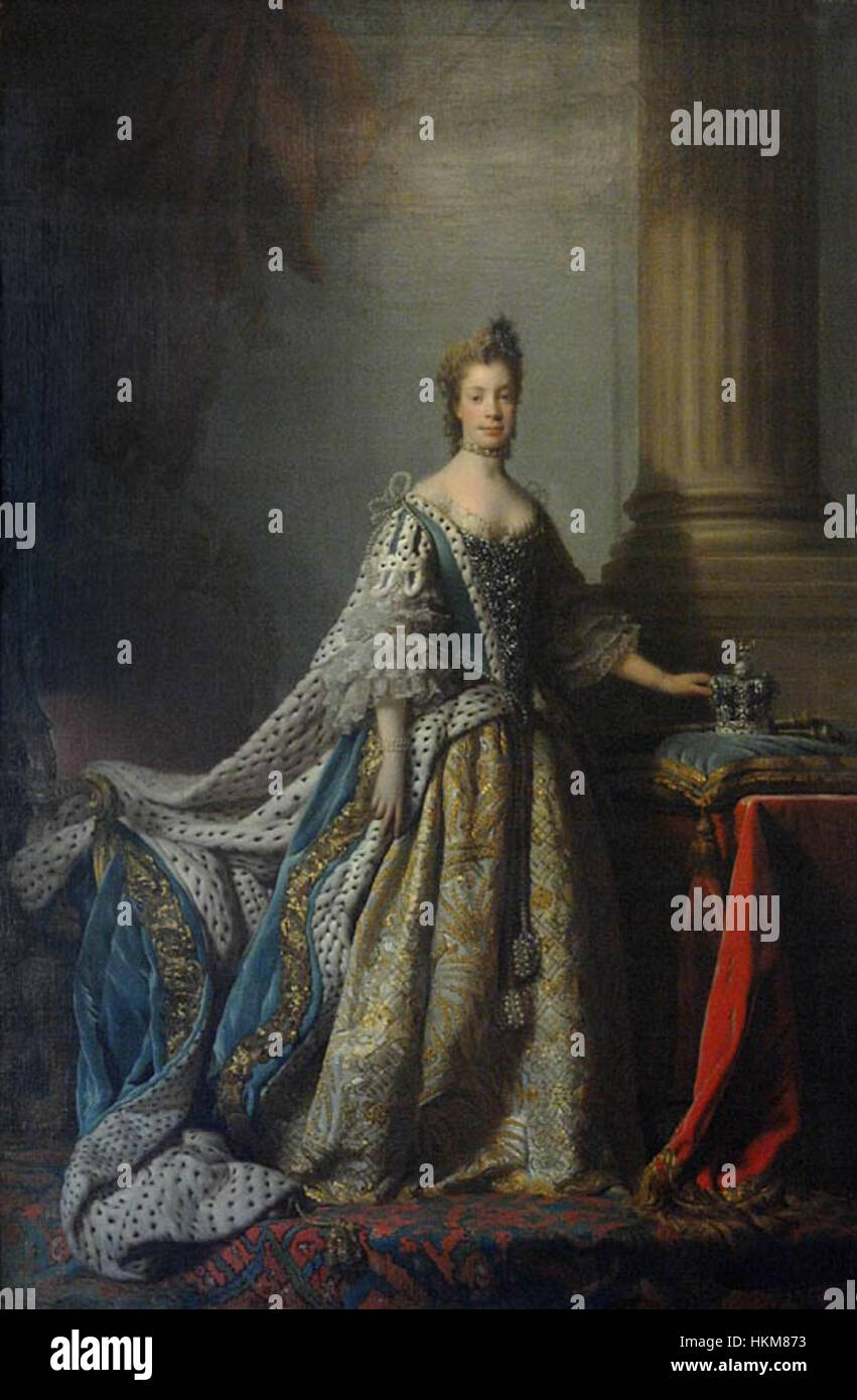 Allan Ramsay (nach) - Charlotte Sophia von Mecklenburg-Strelitz (Regierung Kunst Sammlung) Stockfoto