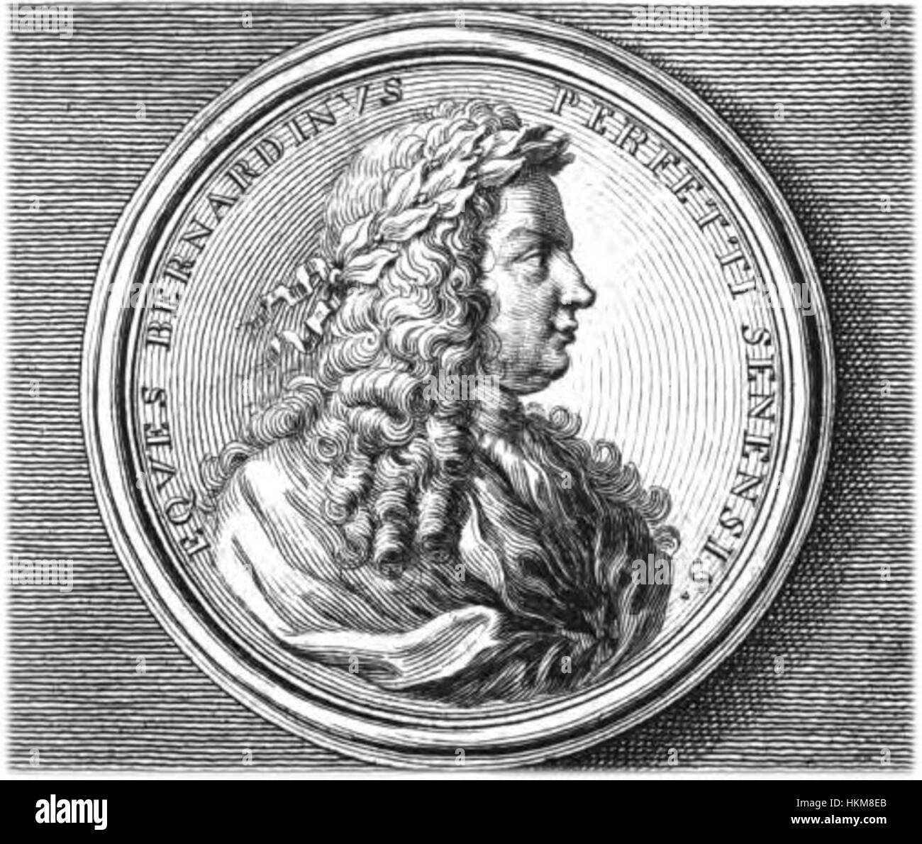 Bernardino Perfettis Kunstwerk verkörpert die Verschmelzung von Renaissance-Einflüssen mit einzigartiger künstlerischer Vision. Perfettis Gemälde sind bekannt für seine detaillierte Verwendung von Licht und Schatten und erwecken ein Gefühl von tiefem Realismus und atmosphärischer Tiefe. Stockfoto