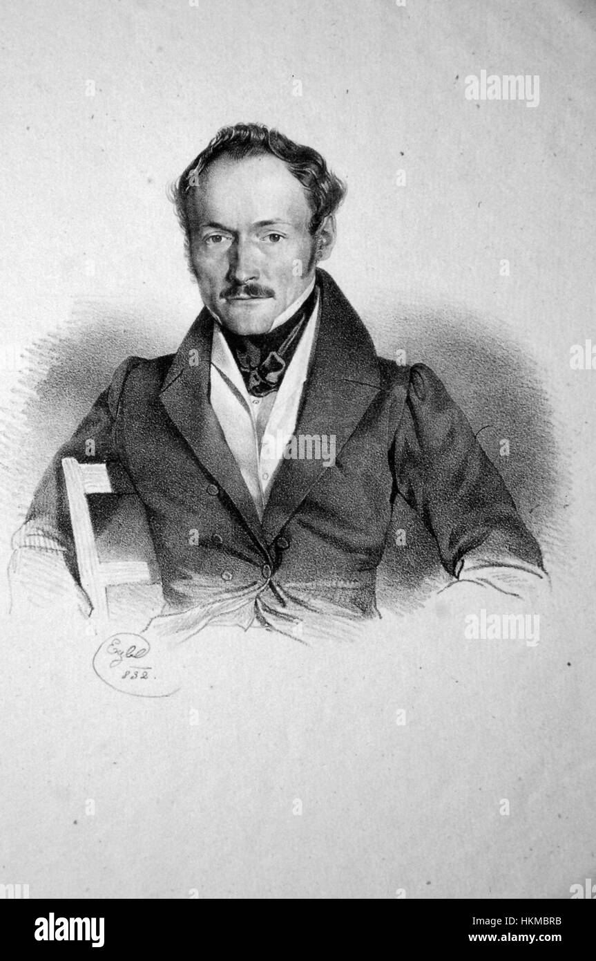 Eine Lithografie von Anton von Skrbensky, die seinen charakteristischen Stil in der Druckerei zeigt. Das Stück ist ein Beispiel für die europäische lithographische Kunst des 19. Jahrhunderts. Stockfoto