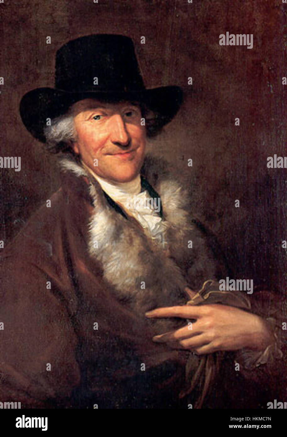 Ein Porträt von Wilhelm Friedemann Bach, einem deutschen Komponisten und ältesten Sohn von Johann Sebastian Bach. Sein Beitrag zur Barockmusik spiegelt sich in seiner historischen Bedeutung und seinem künstlerischen Erbe wider. Stockfoto