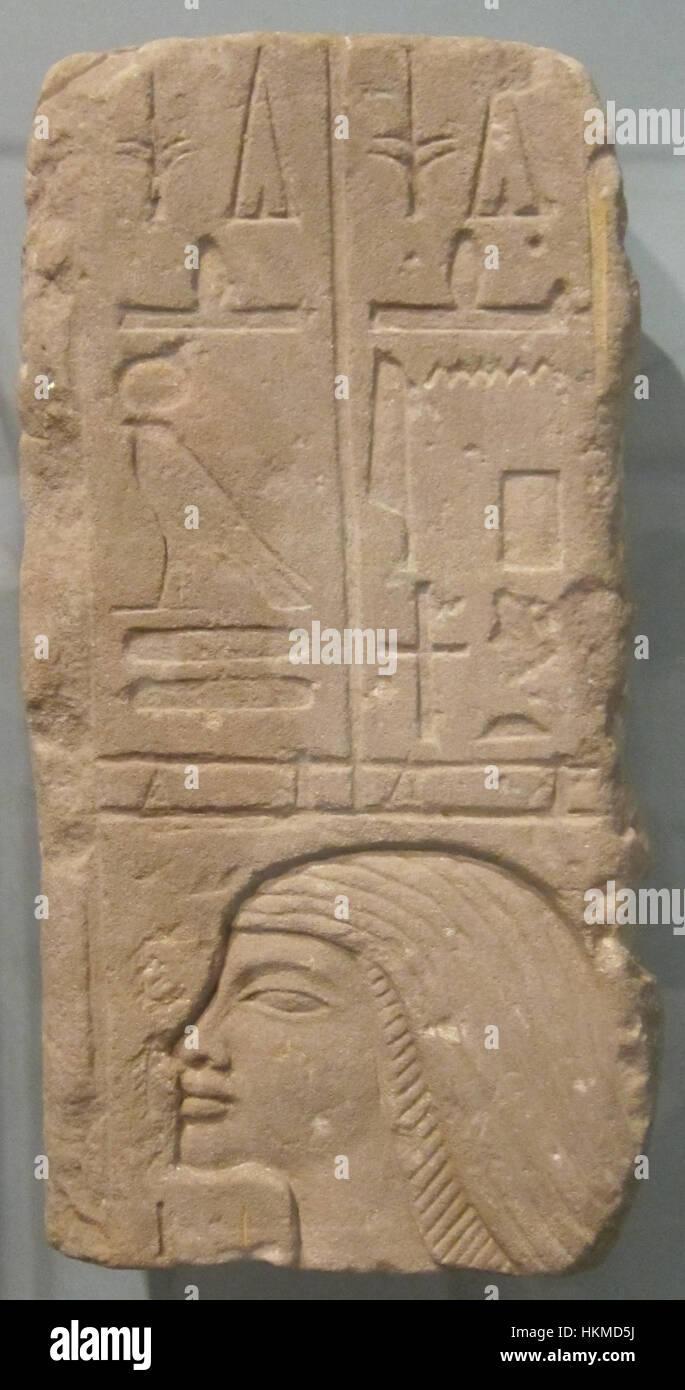 "Männerkopf", Ägypten, neues Reich, Dynastie 20, c. 1185-1070 v. Chr., Kalkstein, HAA Stockfoto