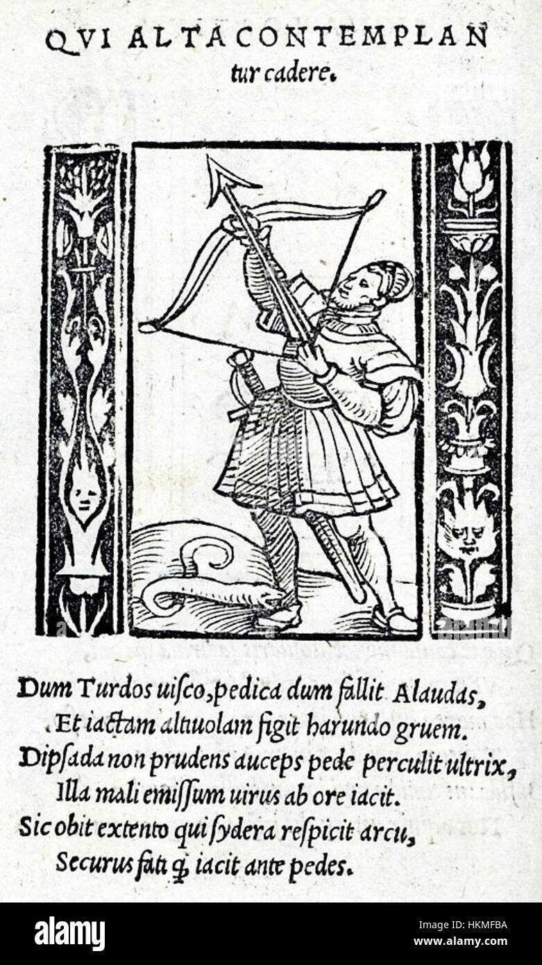 Alciato 1531 Augsburg 9 Stockfoto