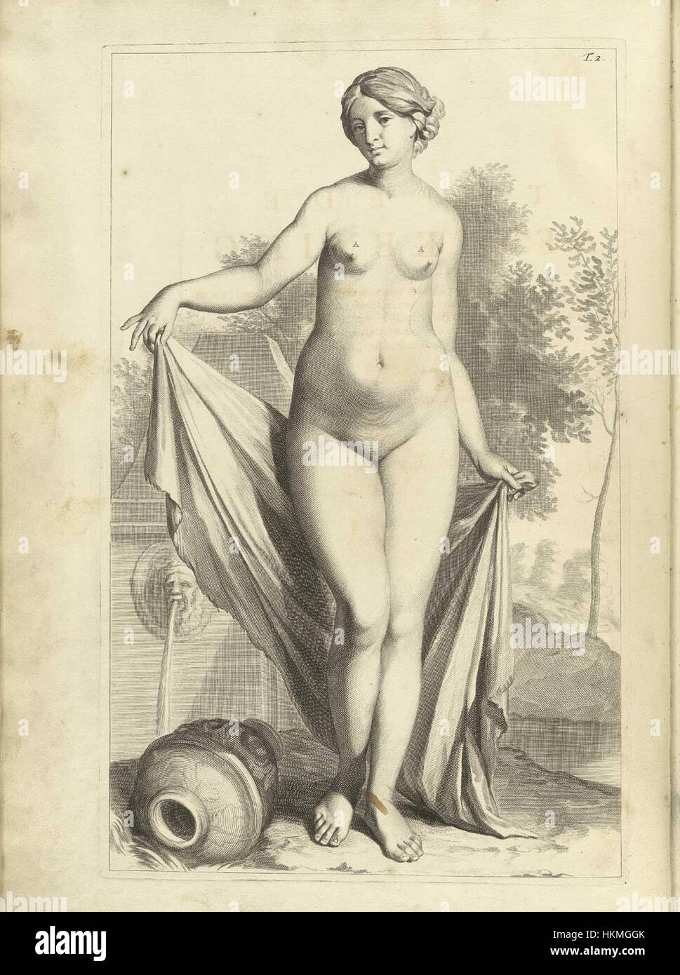 Bidloos 1690 anatomische Illustrationen, einschließlich dieses spezifischen Stücks, zeigen detaillierte Dissektionen des menschlichen Körpers. Seine Arbeit trug wesentlich zum Bereich der medizinischen Illustration im 17. Jahrhundert bei. Stockfoto