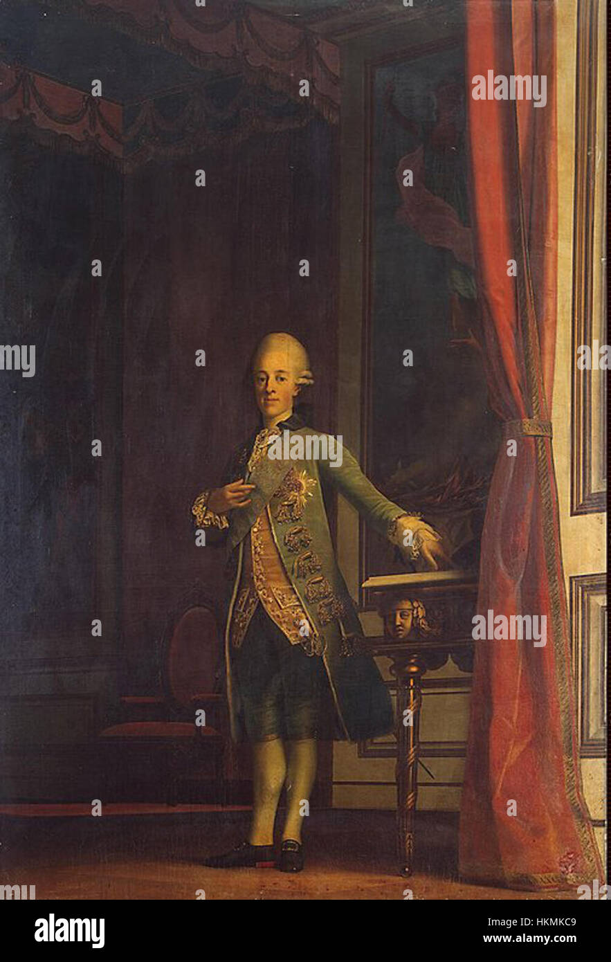 Vigilius Eriksens Kunstwerk „006“ stellt ein eindrucksvolles Beispiel für seinen unverwechselbaren Stil dar und zeigt seine Fähigkeit, historische Themen mit modernen Techniken zu verbinden. Bekannt für seine Liebe zum Detail und die symbolische Verwendung von Licht und Farbe, zeigt Eriksens Werk seine künstlerische Meisterschaft und tiefe Auseinandersetzung mit klassischen und zeitgenössischen Elementen. Stockfoto