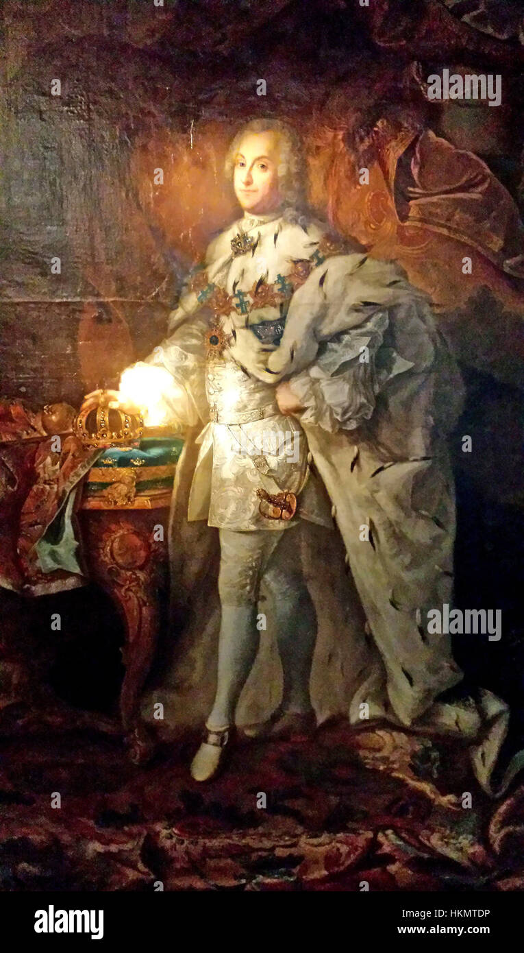 Adolf Friedrich Schweden war eine bemerkenswerte Figur im europäischen Porträt des 19. Jahrhunderts. Sein Werk spiegelt den klassischen Stil der Zeit wider, zeigt feine Details und konzentriert sich auf die Ausdrucksformen und Kleidung der Subjekte. Bekannt für seine Fähigkeit, das Wesen seiner Motive einzufangen, betonen seine Porträts oft den Charakter und die würde der Sitter. Stockfoto