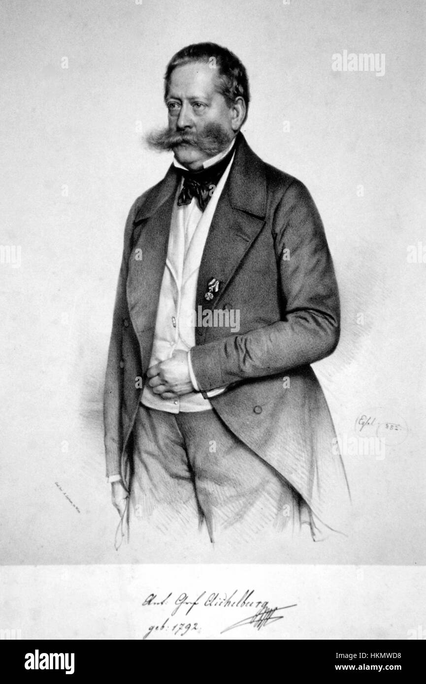 Diese Lithografie von Anton von Aichelburg zeigt detailreiche Kunstwerke im klassischen Stil. Das Stück spiegelt Aichelburgs Expertise in der Druckerei wider und erfasst Motive mit Präzision und Tiefe. Seine Werke widmen sich oft historischen oder natürlichen Themen durch das Medium Lithographie, das im 19. Jahrhundert populär war. Stockfoto