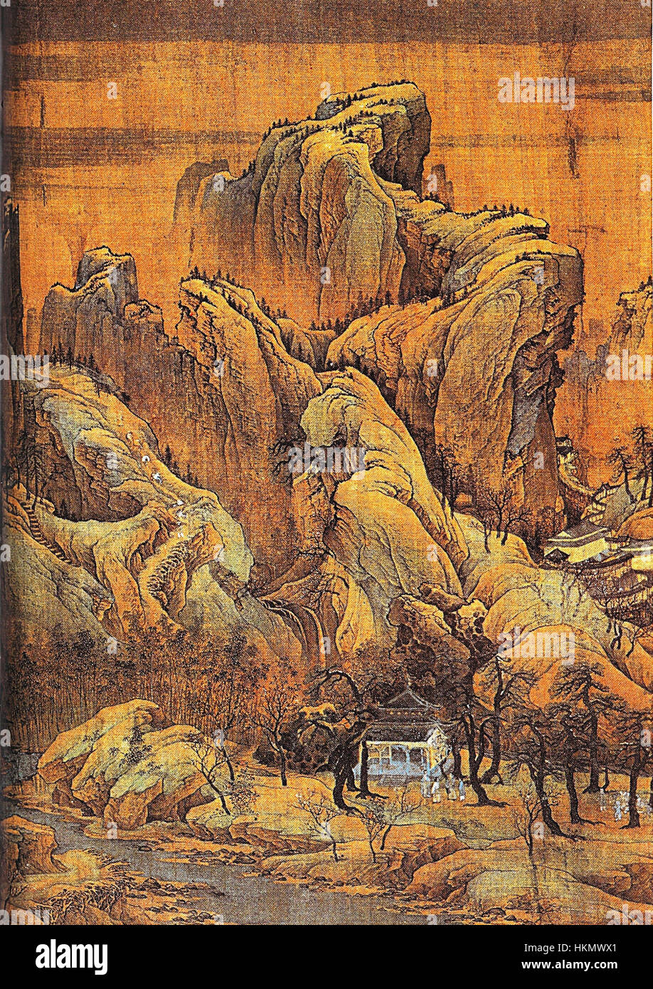 Herbstfarben auf Flüssen und Bergen, nördlichen Song-Dynastie Stockfoto