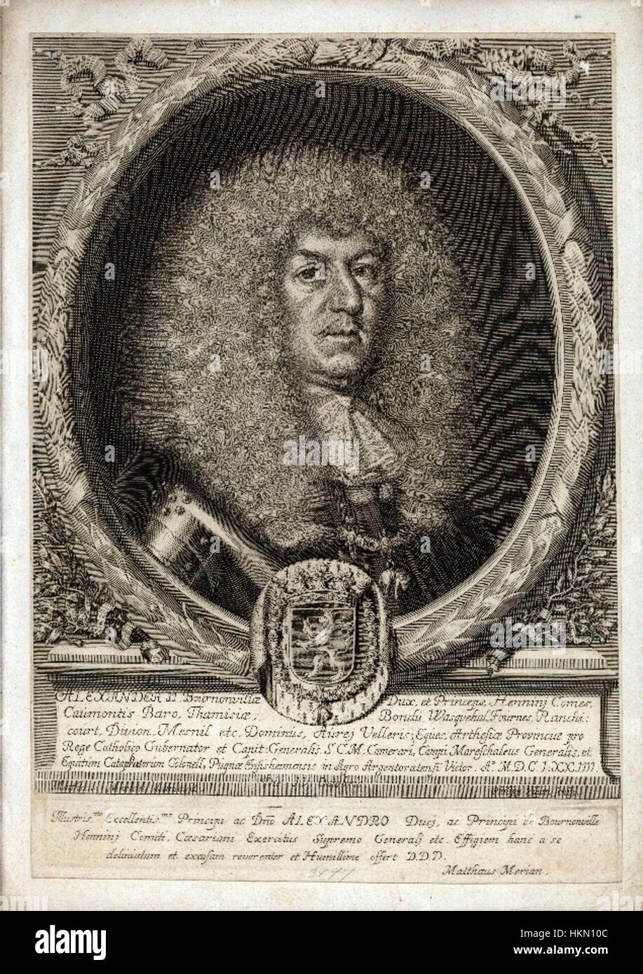 Alexandre II. Hyppolyte Balthasar de Bournonville Stockfoto