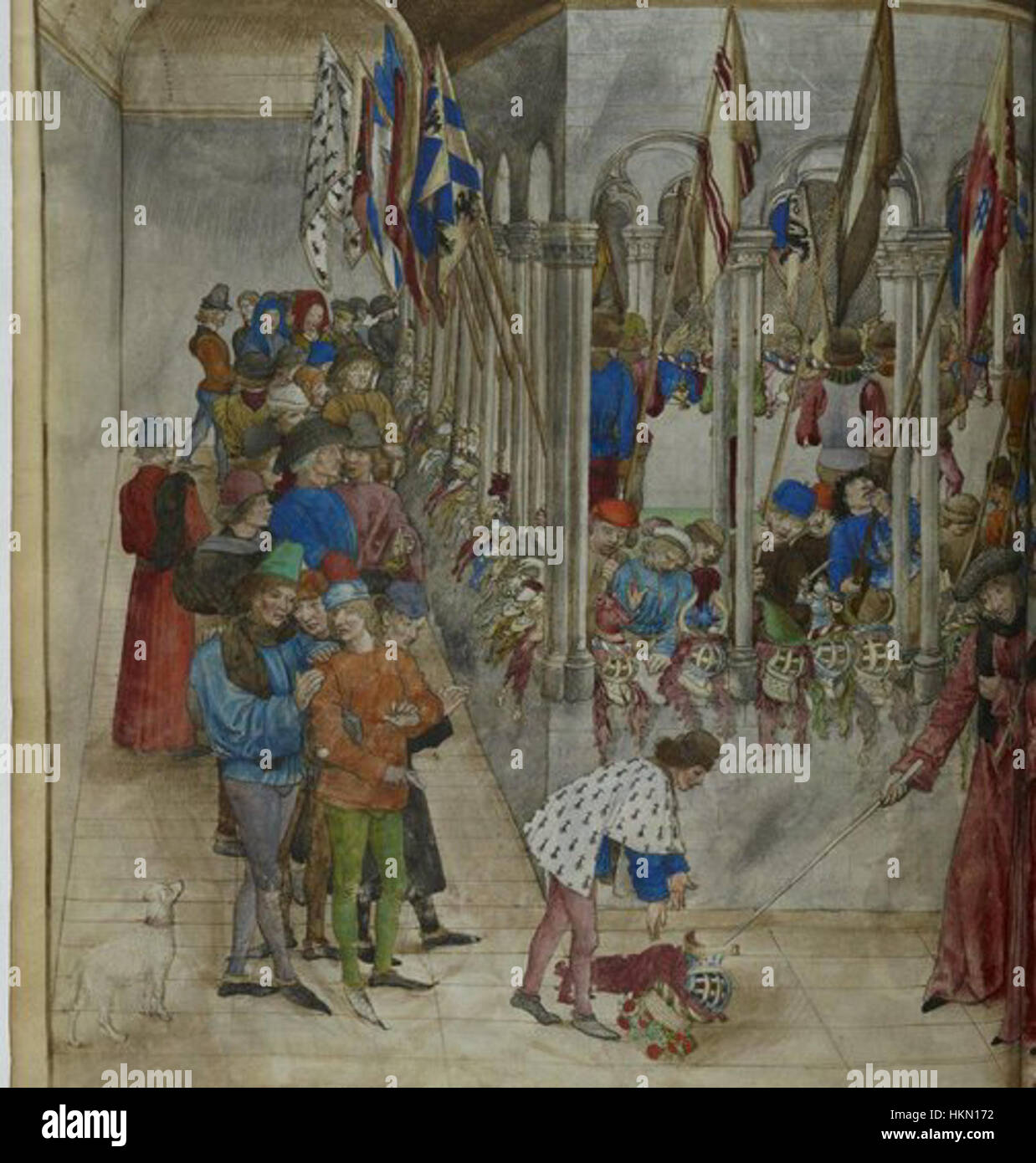 Das Manuskript 'B N Ms. fr. 2693' ist ein historisches Dokument, wahrscheinlich ein mittelalterlicher französischer Text oder Manuskript. Seine Inhalte und Illustrationen spiegeln das intellektuelle und kulturelle Leben des mittelalterlichen Frankreichs wider und zeigen die Kunstfertigkeit und Gelehrsamkeit der damaligen Zeit. Stockfoto