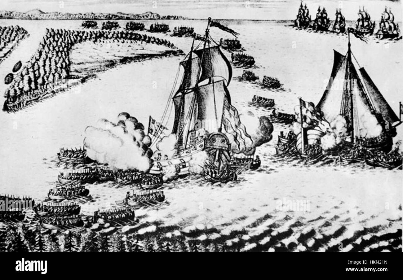 Adriaan Schoonebeeks Gemälde „Astrild and Gedan“ zeigt zwei mythologische Figuren, die wahrscheinlich von klassischen Themen inspiriert sind. Das Kunstwerk kombiniert lebendige Farben und komplizierte Details, um diese Figuren in einer fantastischen Umgebung zu repräsentieren, die in Ölgemälde dargestellt wird. Stockfoto