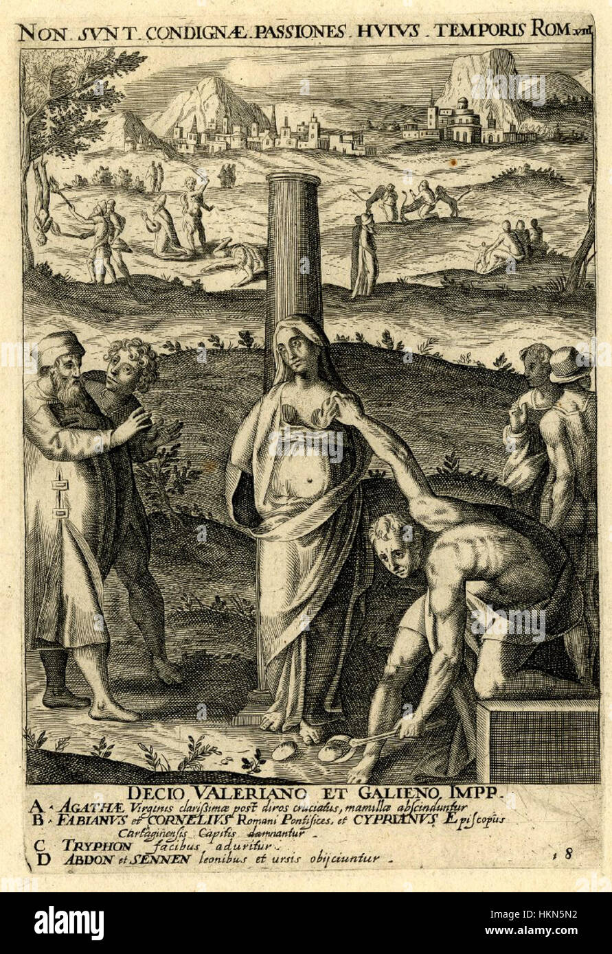Jan van Haelbecks „Ecclesiae Militantis Triumphi“ ist ein historisches Gemälde, das den Triumph der militanten Kirche illustriert. Das Kunstwerk fängt die komplexen Themen des mittelalterlichen religiösen Krieges ein. Das Stück ist ein historisches Werk, das die Rolle der Kirche in turbulenten Zeiten betont und die Stärke der religiösen Überzeugung verkörpert. Stockfoto
