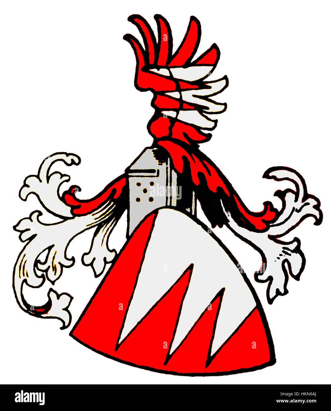 Das Bathory-Wappen ist ein Wappen der einflussreichen Familie Bathory, die für ihre historische Bedeutung im osteuropäischen Adel bekannt ist. Das komplizierte Design und die Symbolik dieses Kunstwerks spiegeln das Erbe, die Macht und den Einfluss der Familie im Laufe der Geschichte wider. Stockfoto