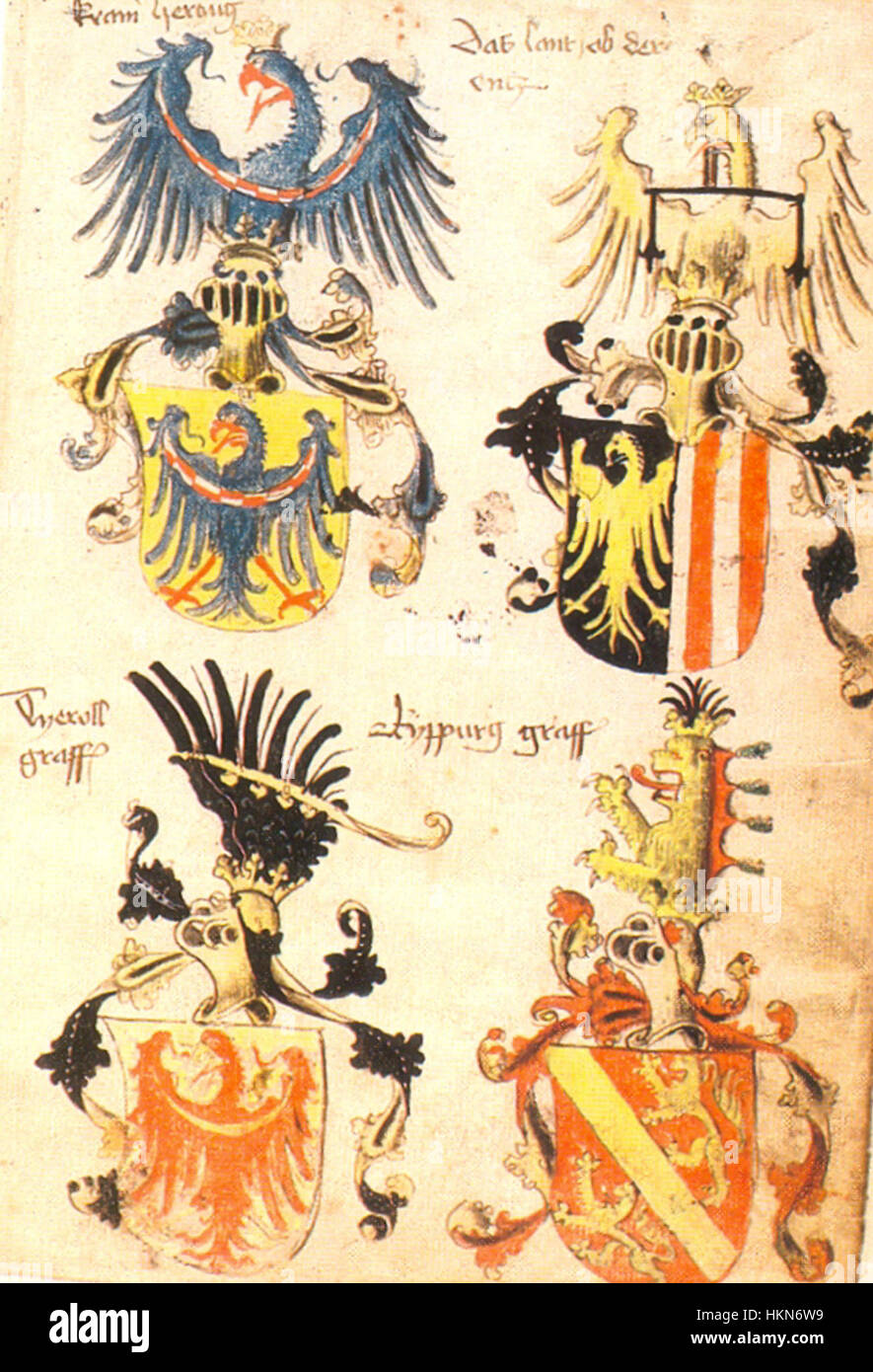 Dieses Bild stellt eine Seite aus dem Ingeram Codex dar, auf der mittelalterliche Manuskriptkunst mit komplizierten Entwürfen und Kalligrafie gezeigt wird. Der Codex ist ein wichtiges historisches Dokument aus dem Mittelalter. Stockfoto Dieses Bild stellt eine Seite aus dem Ingeram Codex dar, auf der mittelalterliche Manuskriptkunst mit komplizierten Entwürfen und Kalligrafie gezeigt wird. Der Codex ist ein wichtiges historisches Dokument aus dem Mittelalter. Stockfoto