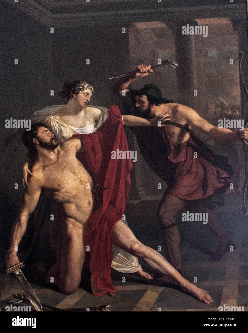 Alcibiades7220 ist ein Kunstwerk, das Alcibiades, eine bemerkenswerte Figur aus dem antiken Griechenland, darstellt. Dieses Stück veranschaulicht seine dynamische Rolle in der griechischen Geschichte und konzentriert sich auf seinen komplexen Charakter und politischen Einfluss. Das Kunstwerk spiegelt das klassische Interesse an griechischen historischen Figuren und deren Einfluss auf die Gesellschaft wider. Stockfoto