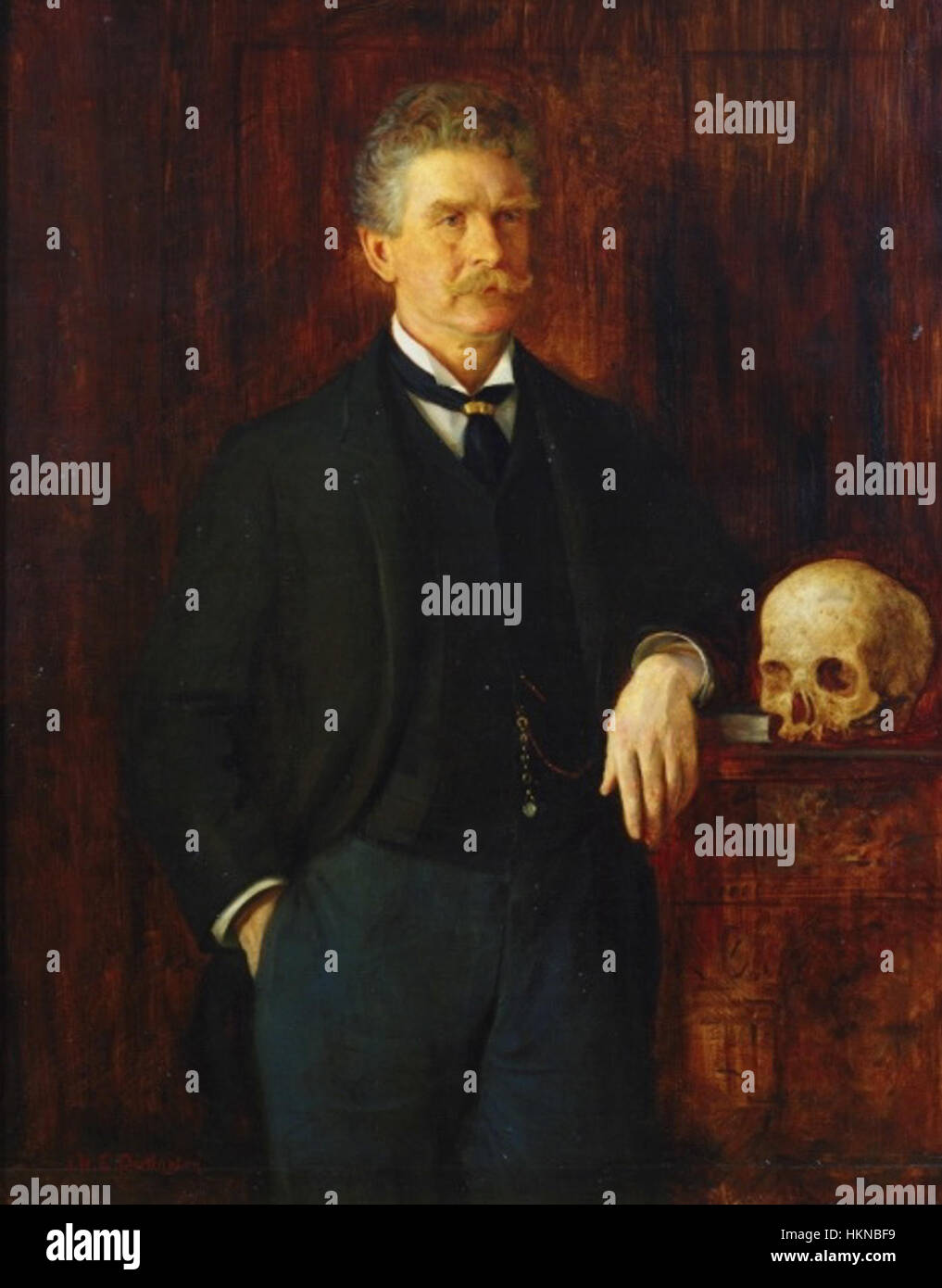 Ambrose Bierce ist ein US-amerikanischer Autor, der für seine Kurzgeschichten und satirischen Werke bekannt ist. Dieses Stück spiegelt seinen unverwechselbaren dunklen Humor und seinen Kommentar über die Gesellschaft wider und macht es zu einem bemerkenswerten Beispiel amerikanischer Literatur des 19. Jahrhunderts. Stockfoto