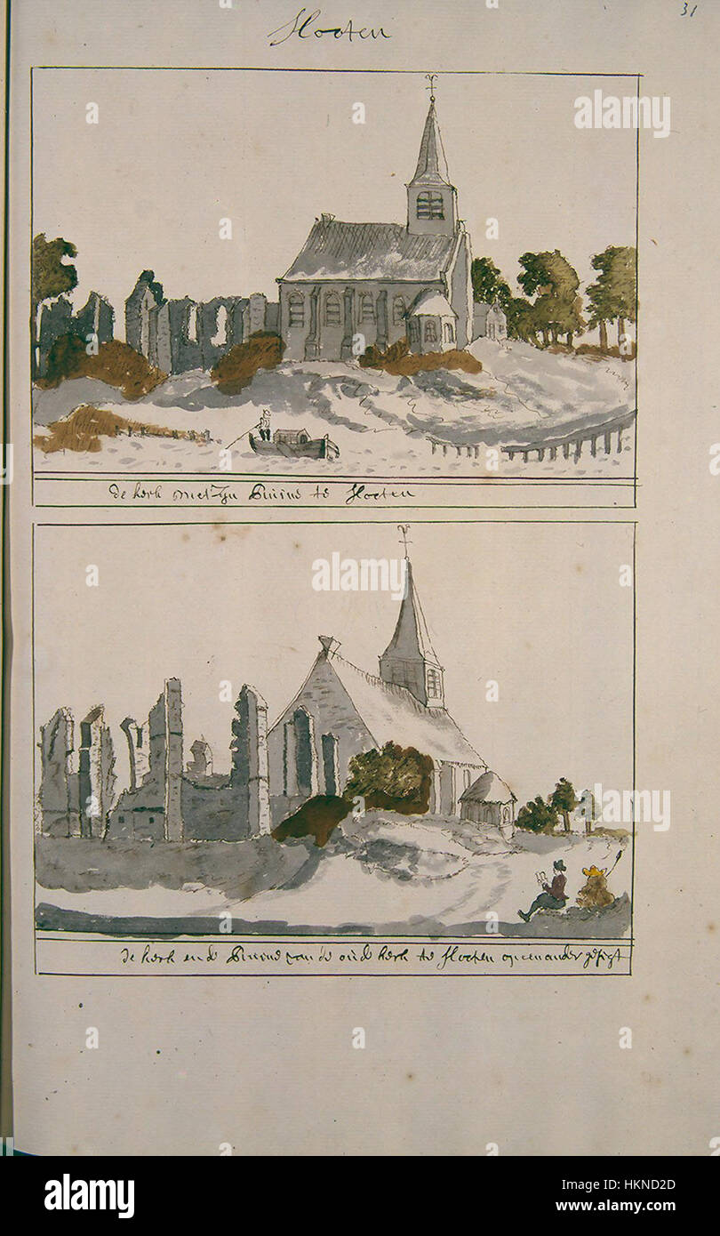 Dieses historische Kunstwerk von Atlas Schoemaker zeigt die Region Sloten in Noord-Holland. Sie spiegelt die für das niederländische Leben des 19. Jahrhunderts typische landwirtschaftliche und ländliche Landschaft wider. Stockfoto