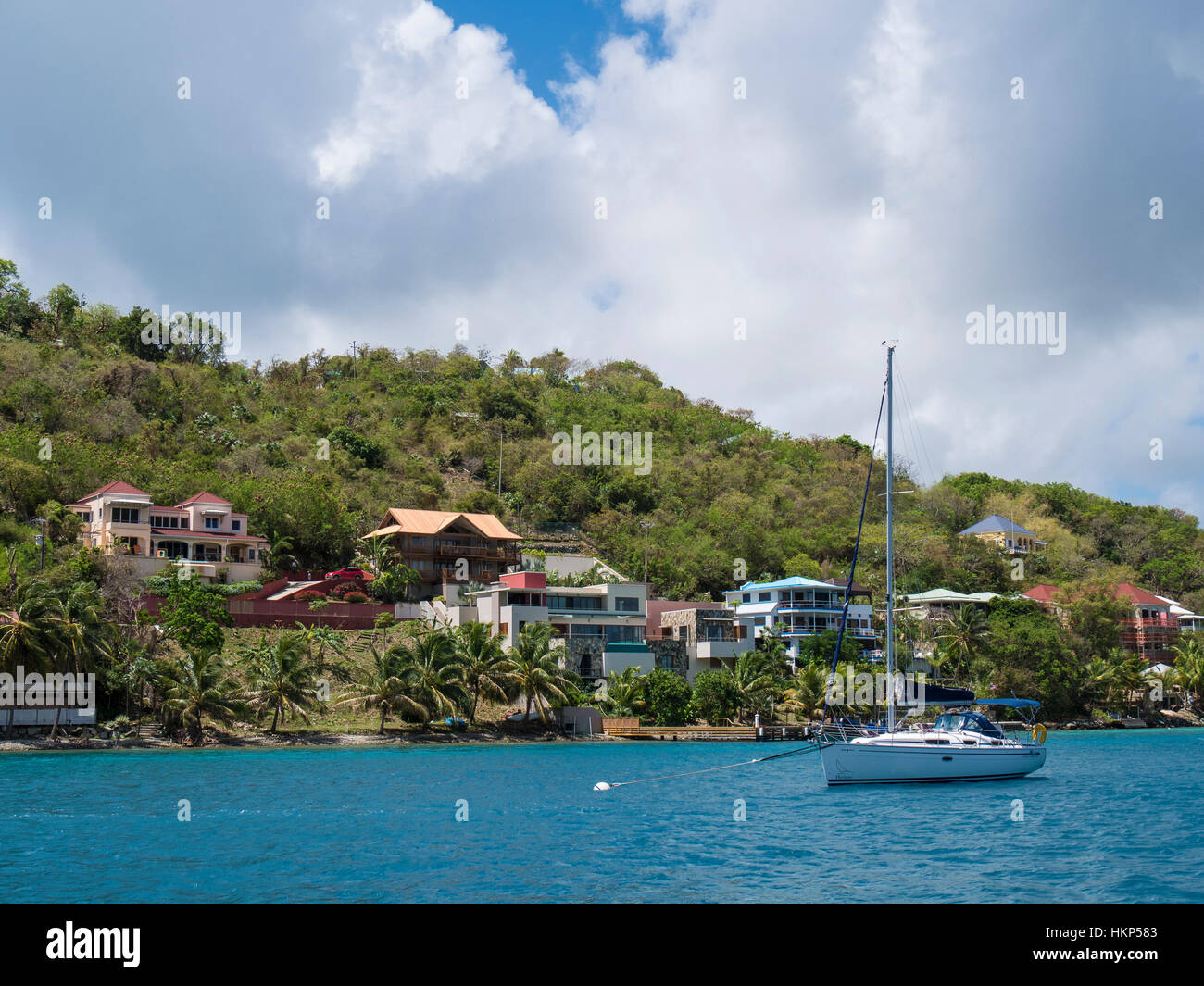 Kommend in Soper es Hole, West End Tortola Island, British Virgin Islands. Stockfoto