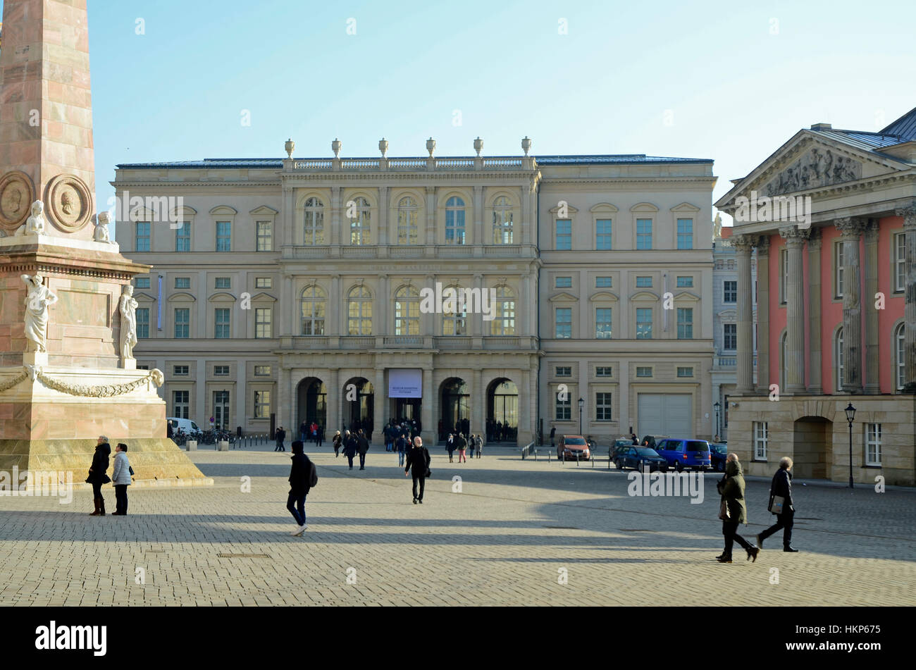 Das "Palais Barberini" und Obelisk "Alter Markt" in Potsdam-Museum Ausstellung Stockfoto