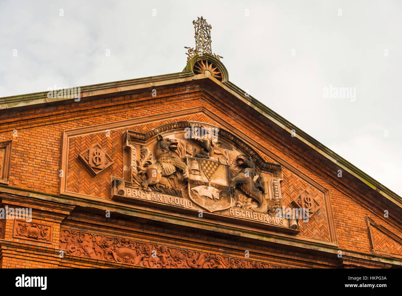 Ehemaliger Gaswerke in Ormeau Avenue, Belfast, ist jetzt in einem modernen Gewerbegebiet umgewandelt.  Baubeginn war im Jahre 1822. Stockfoto