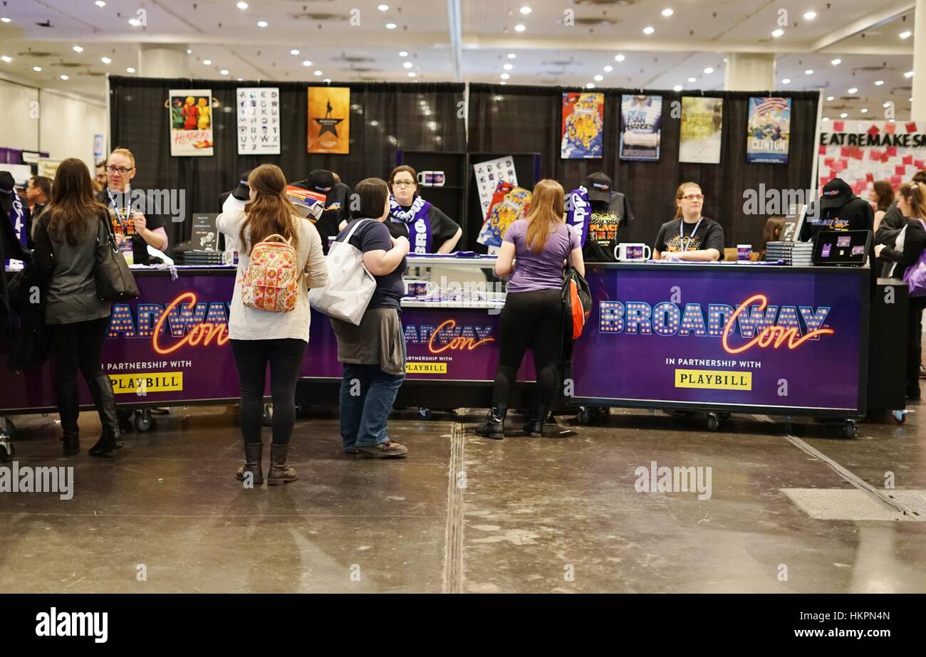 BroadwayCon Kongress für musical-Theater-Fans fand im Jacob K. Javits Convention Center in New York im Januar Stockfoto