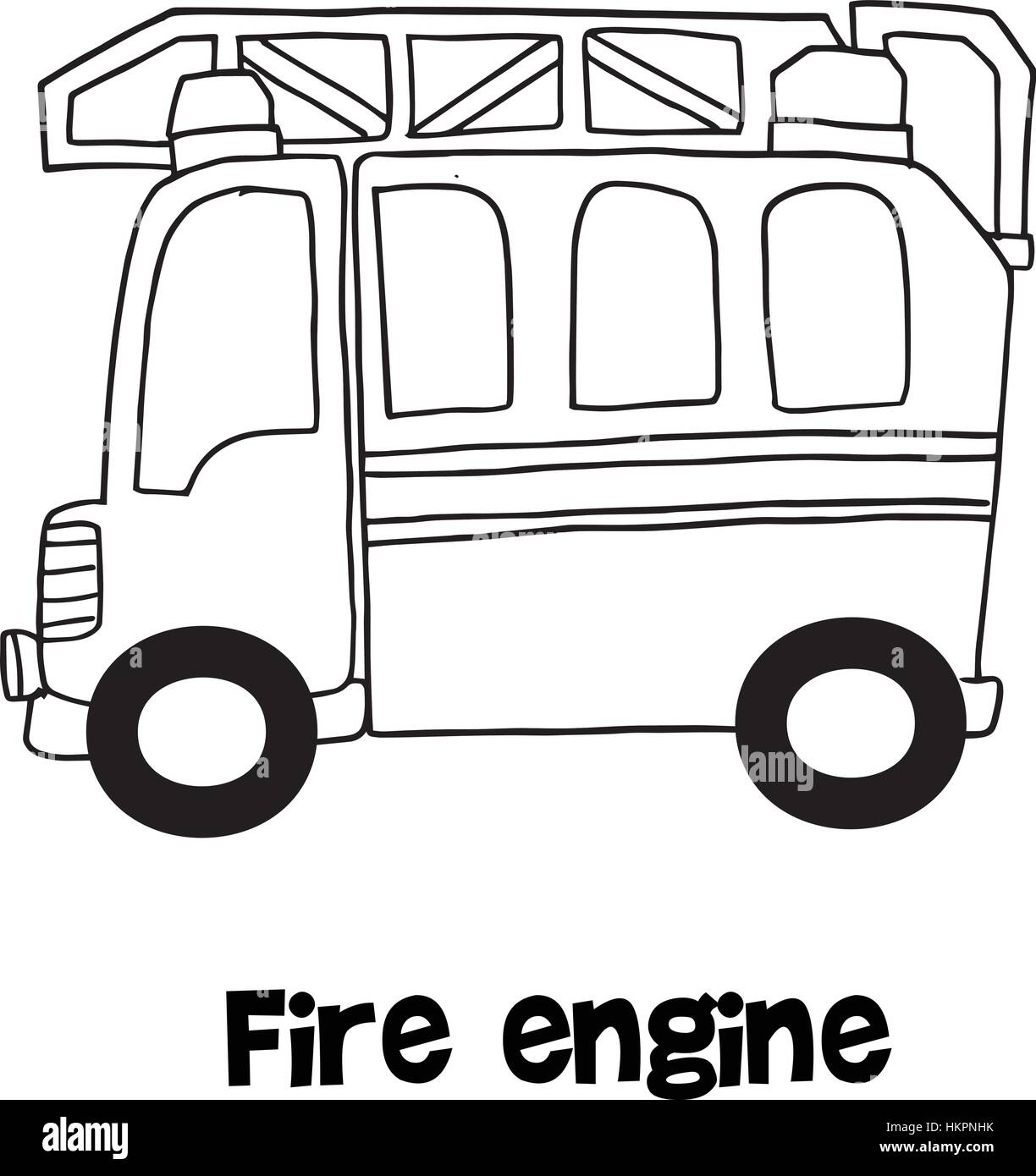 Feuerwehrauto Malen Einfach