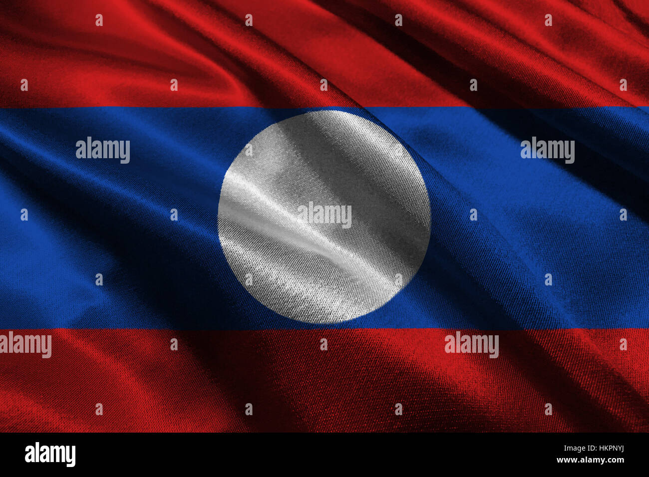 Laos nationale Flaggensymbol 3D-Illustration Stockfoto