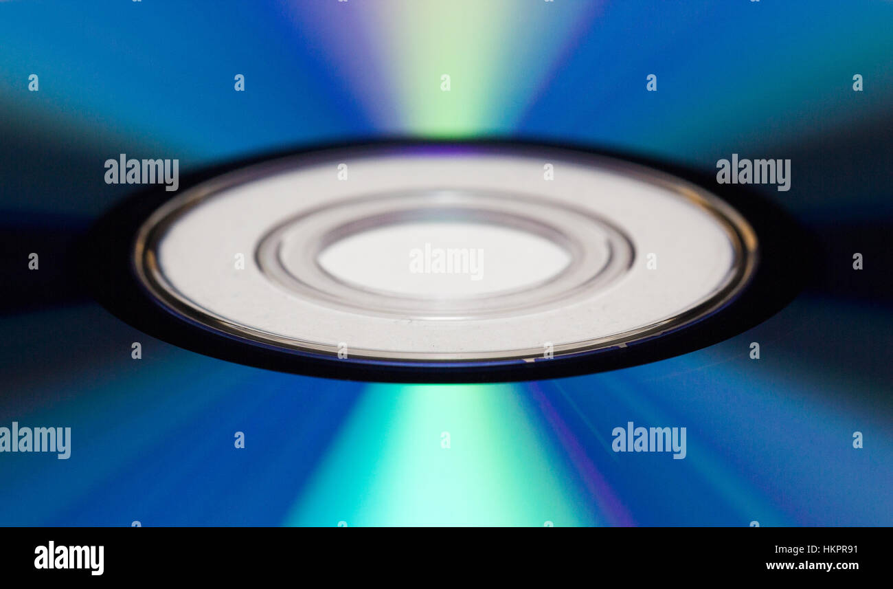 Zusammenfassung Hintergrund in Regenbogen Farben Reflexion an der Oberfläche einer DVD/CD Stockfoto