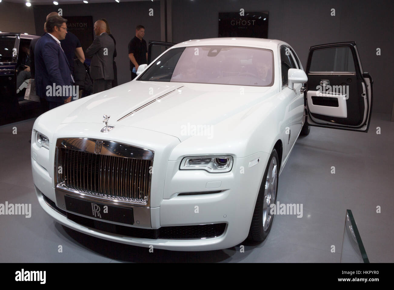 FRANKFURT, GERMANY - SEP 16, 2015: Rolls-Royce Ghost Serie II auf der IAA 2015. Stockfoto