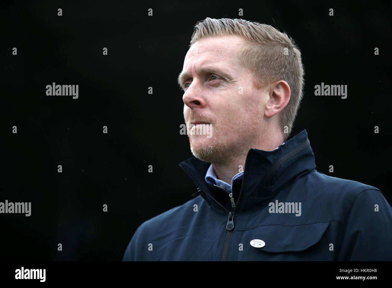 Garry Monk, Manager von Leeds United, während des Emirates FA Cup, des Spiels der vierten Runde auf dem Sportplatz Borough in London. Stockfoto