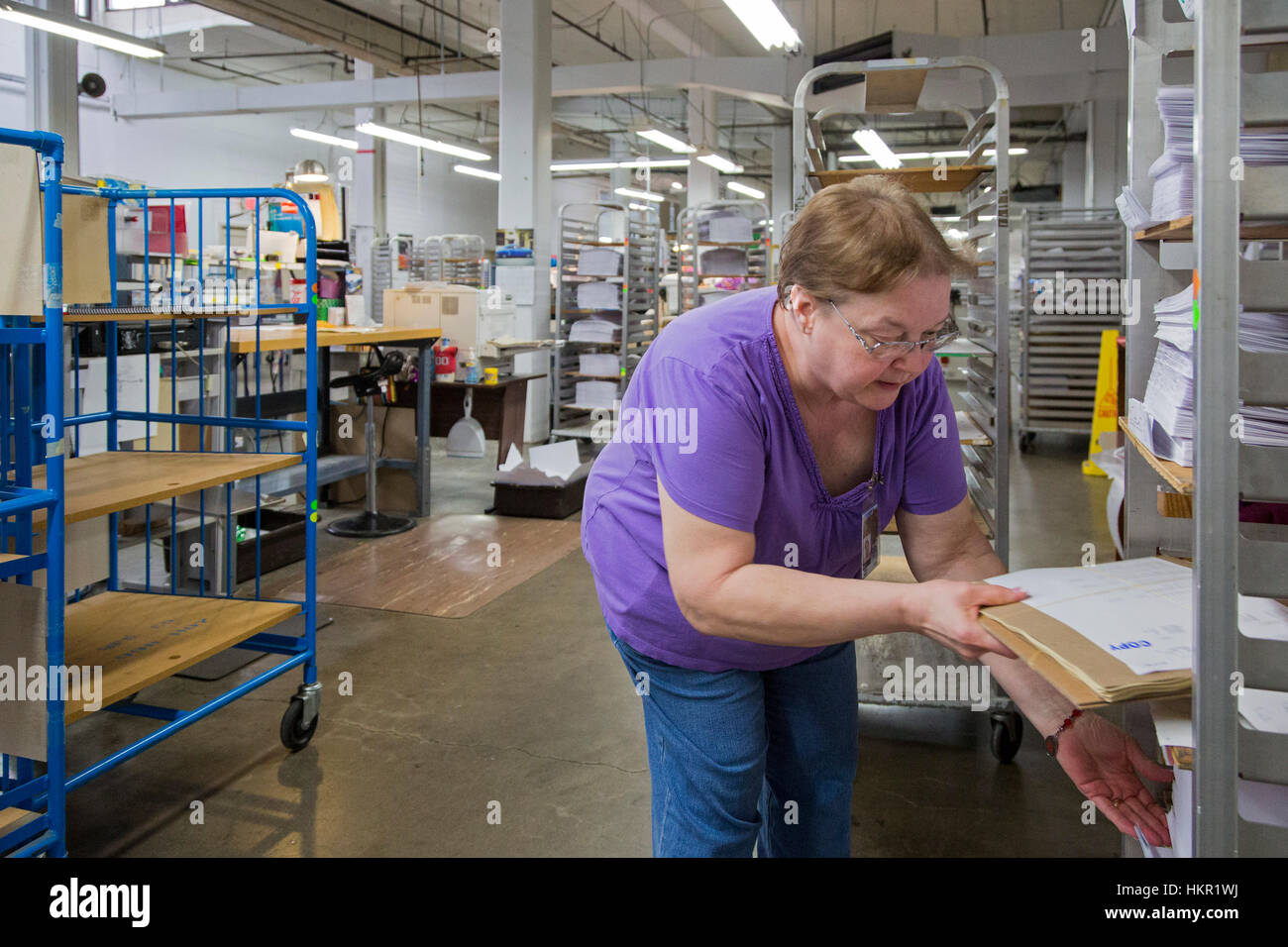 Louisville, Kentucky - The American Druckerei für Blinde, die Braille-Bücher und andere Produkte für blinde druckt. Stockfoto